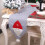 Christmas Table Runner,Classic-Kitchen Dining Table Decor Fall Table Runner Fireplace Scarf Gnomes Table Cloth Grey 7