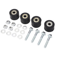 YFZ 350 Banshee Puleggia Guide Cinghia 4 Pezzi In Acciaio Finitura Nera