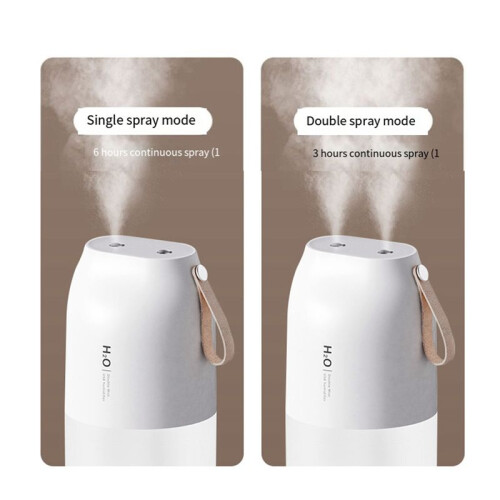 Wireless Air Humidifier Diffuser Rechargeable Double Nozzle Essential Oil Diffuser Mist Maker Humidifier,White 1