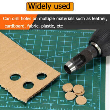 6Pcs Hollow Punch Set Drill Bits -Leather Hole Punch Tool Flexible Drill Bit Extension Hexagonal Handle Drill Bit Set