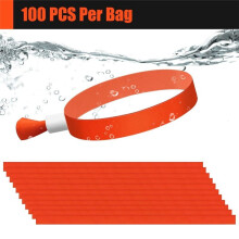 100 Pcs Cloth Event Wristbands, Colored Wrist Bands for Events, for  Concert Wrist Strap (Orange)