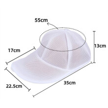 Simple Hat Wash Protector Baseball Keps RengöRing TväTtpåSe Wash Hat Bag TväTtmaskin Mesh Bag Nytt 2St, Vit