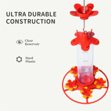 2 PeçAs Alimentador de PáSsaros Alimentadores de PláStico de 200 Ml para Ambientes Externos, com Guarda-Formiga Embutido - Poleiro Circular com 5