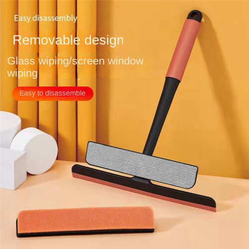 Multi-Function Cleaning Brush,Window Cleaner Glass Scrub Scraping Three-In-One Window Wiper Tool 2