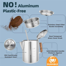 Cafeteira FogãO Cafeteira Percolador Fogueira Cafeteira AçO InoxidáVel Cafeteira Acampamento Ao Ar Livre Casa 12 XíCaras