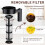 Cold Brew Coffee Maker, 40 Oz Iced Coffee Pitcher with Mesh Filter, Glass Ice Coffee Making Jug for Fridge Black 5