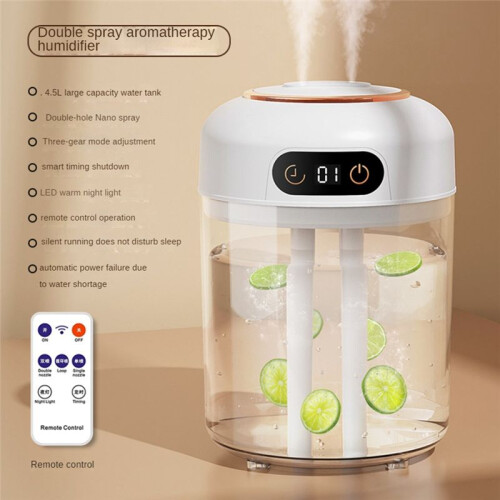 USB Humidifier Diffuser Essential Oil Diffuser with Atmosphere Light 4500Ml Cool Mist Humidifier for Spa Home Office 2