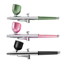 AéRographe Portable à Action Unique, Buses de 0,3 Mm, Stylo AéRographe pour ModèLe de Gâteau, Peinture de Voiture, Beauté, Jet D'Encre, Rouge