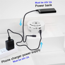 YT200 Projector LED Home Media Player Audio Portable Projectors USB Video Wired Projection Same Screen Mirror