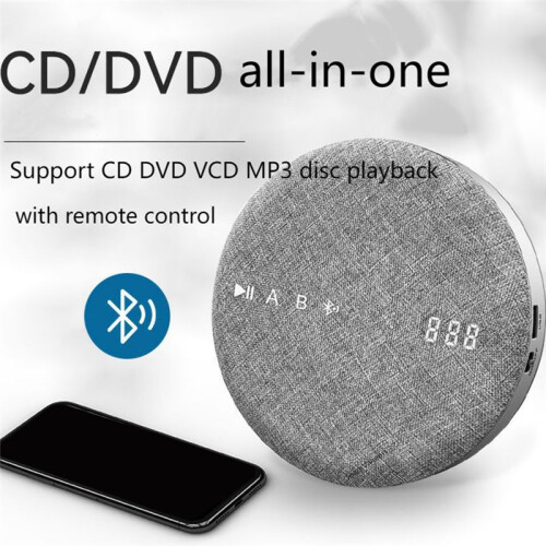 Multifunctional DVD/VCD Player Wireless  USB Reading Player Built-in Speaker Rechargeable Audio Player-