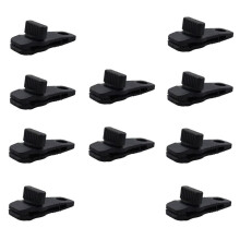 10Pcs Awning Rope Clamp Tarp Clamp Tarp Clip Reusable Tent Crocodile Clip Tent Canopy Clip for Awnings Camping Black