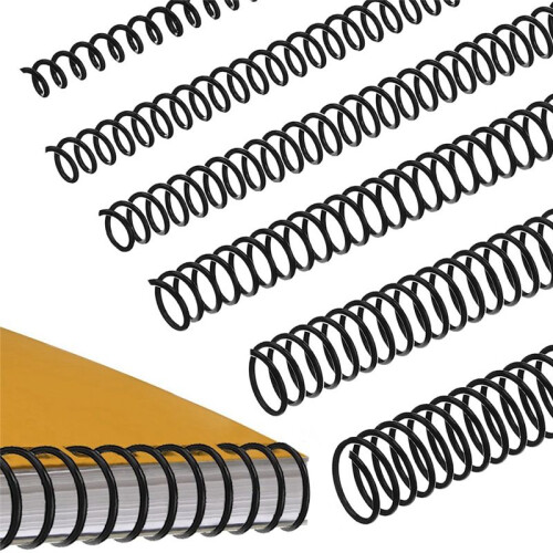 120 PCS Spiral Binding Coils Plastic Binder Binding Spirals Rings Multi Size Spiral Binding Wire Combs , 4:1 Pitch 2