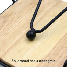 Porte-Serviettes pour Table, Porte-Serviettes en MéTal et Bois, Porte-Serviettes Debout pour Serviettes en Papier, pour Comptoir de Cuisine