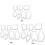 8Pcs/Set 8In Acrylic Template Ruler Set Memory Quilting Ruler for Sewing Template Patchwork B 8