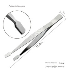 4-Piece Set of Stainless Steel Combination Tweezers, Elbow Tip, Labor-Saving Pliers,-Reverse Flat-Mouth Stamp Clips