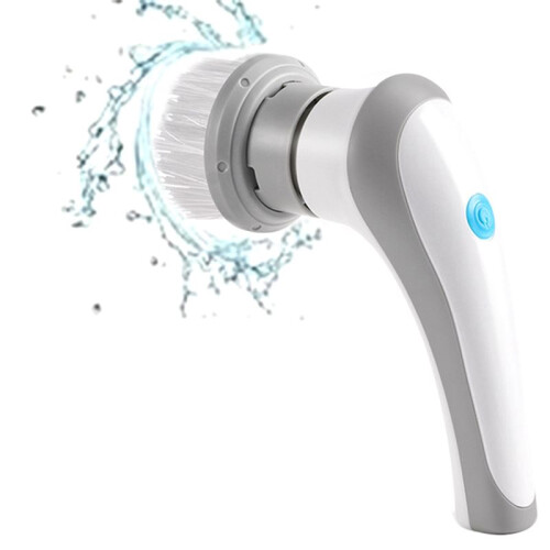 Electric Spin Scrubber for Bathroom Bathtub Kitchen,Portable Cordless Rechargeable Scrubber with 3 Replaceable Brush 2