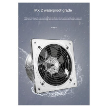 6Inch Booster Fan Extractor Exhaust Fan Ventilation Pipe Fan for Bathroom Toilet Kitchen Wall Window Stainless Steel Fan