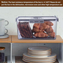 Bread Box Airtight Bread Boxes for Kitchen Counter, Recording Bread Storage Container with Lid, Bread Holder
