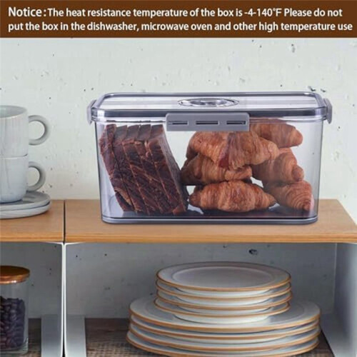 Bread Box Airtight Bread Boxes for Kitchen Counter,  Recording Bread Storage Container with Lid, Bread Holder