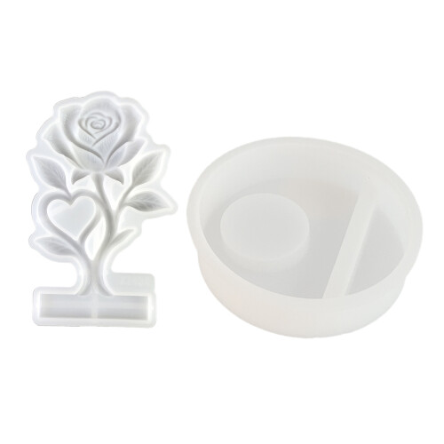 Creative Rose Heart Silicone Mould for Handmade Soap-9799 1