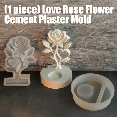 Creative Rose Heart Silicone Mould for Handmade Soap-9799 2