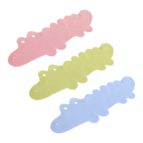 Rutschfeste Duschmatte mit Cartoon-Alligator-Form,-Rosa 1