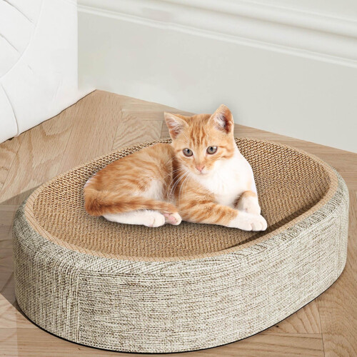 Concave Shape Cats Scratching Post Ergonomic Support Scratcher 1