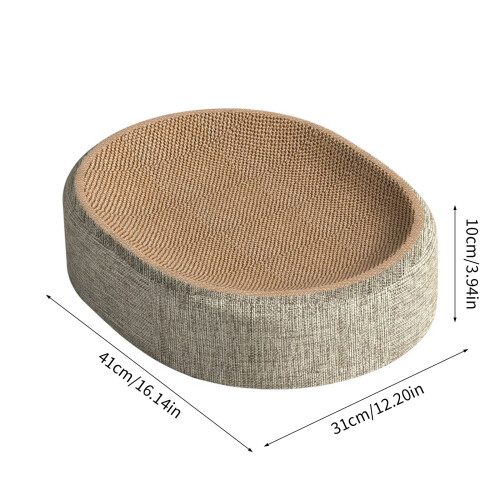 Concave Shape Cats Scratching Post Ergonomic Support Scratcher 2