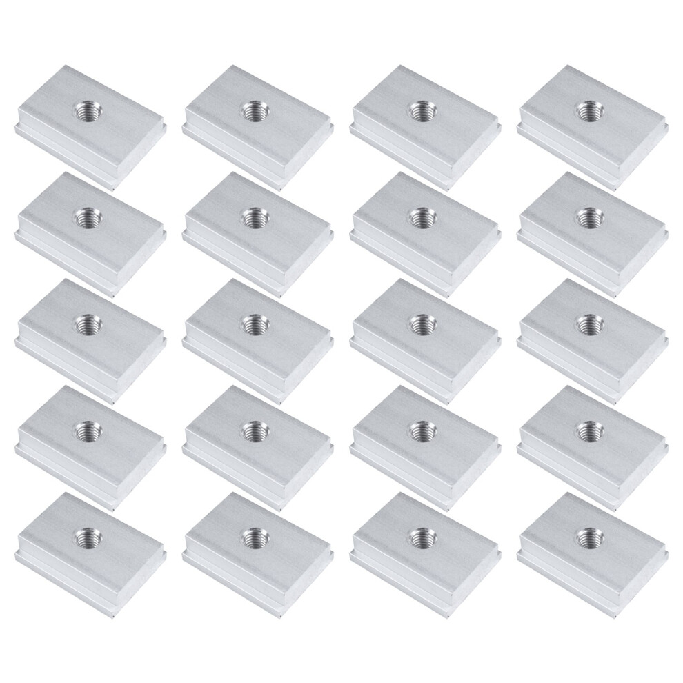 M6 T-Track Slider Sliding Nut Aluminum Alloy T Slot Nut For Woodworking Tool Jigs Screw Slot Fastener 20Pcs 6033064658256
