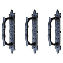 3X European Retro Cast Iron Door Handles for Garden/Courtyard Door Handle Decoration for Home Door