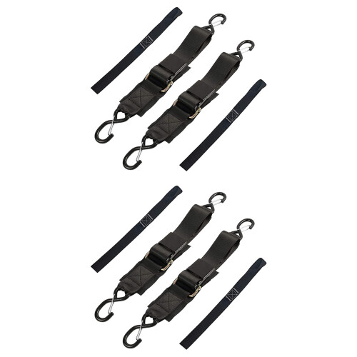 4-Pack Boat Trailer Transom Tie-Down Straps,2in X 4Ft Adjustable Transom Straps with Quick Release Buckle