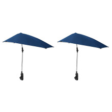 2X Verstellbarer Strand Schirm,360 Grad Drehen Stuhl Schirm mit Universal Klemme,Perfekt Strand Korb, Terrassen Stuhl