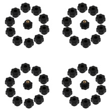 40 Stück M6 Innen Gewinde Knopf Schraube Kunststoff Stern Kopf Klemme Knopf Schwarz M6 x 25