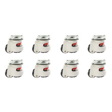 8X Pied En Caoutchouc 40F Pied de Réglage ÉQuipement Niveau Chariot Roulette 60Kg Capacité de Charge Meubles Nivellement Rouleau Maître Foma Roue