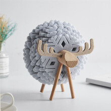 Sheep Shape Drink Coasters Cup Pads Insulated Round Cup Mats Home Office Table Decor Art Crafts Grey