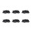 5mm x 5mm Hole Dia Black Plastic Rivets Fastener Push Clips 288 Pcs 1