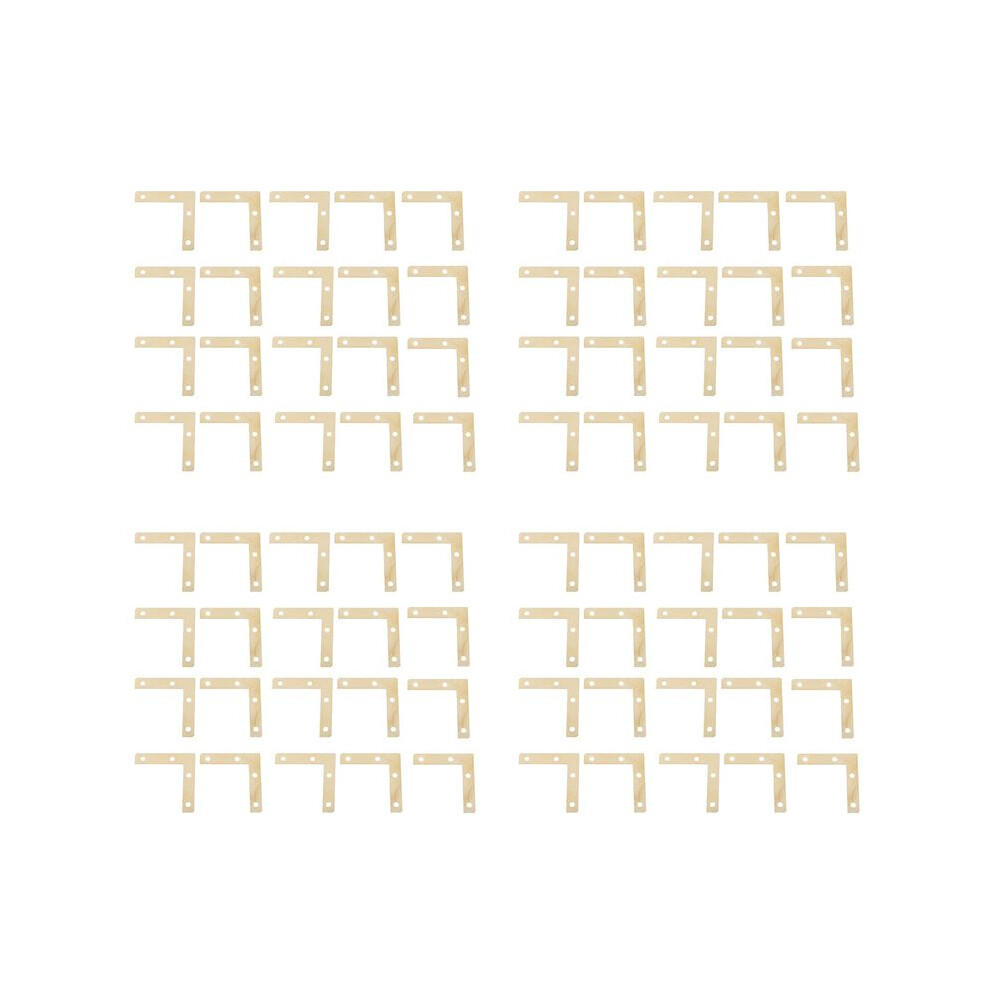 80 Pcs 51Mm Flat Corner Right 90Âº Angle Bracket Repair Plate Fixing Brace 4711301608364