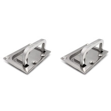 2X Stainless Steel 316 Flush Lift Ring Hatch Pull Handle Locker Cabinet Boat Marine Hardware