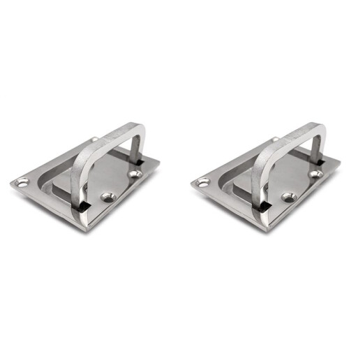 2X Stainless Steel 316 Flush Lift Ring Hatch Pull Handle Locker Cabinet Boat Marine Hardware