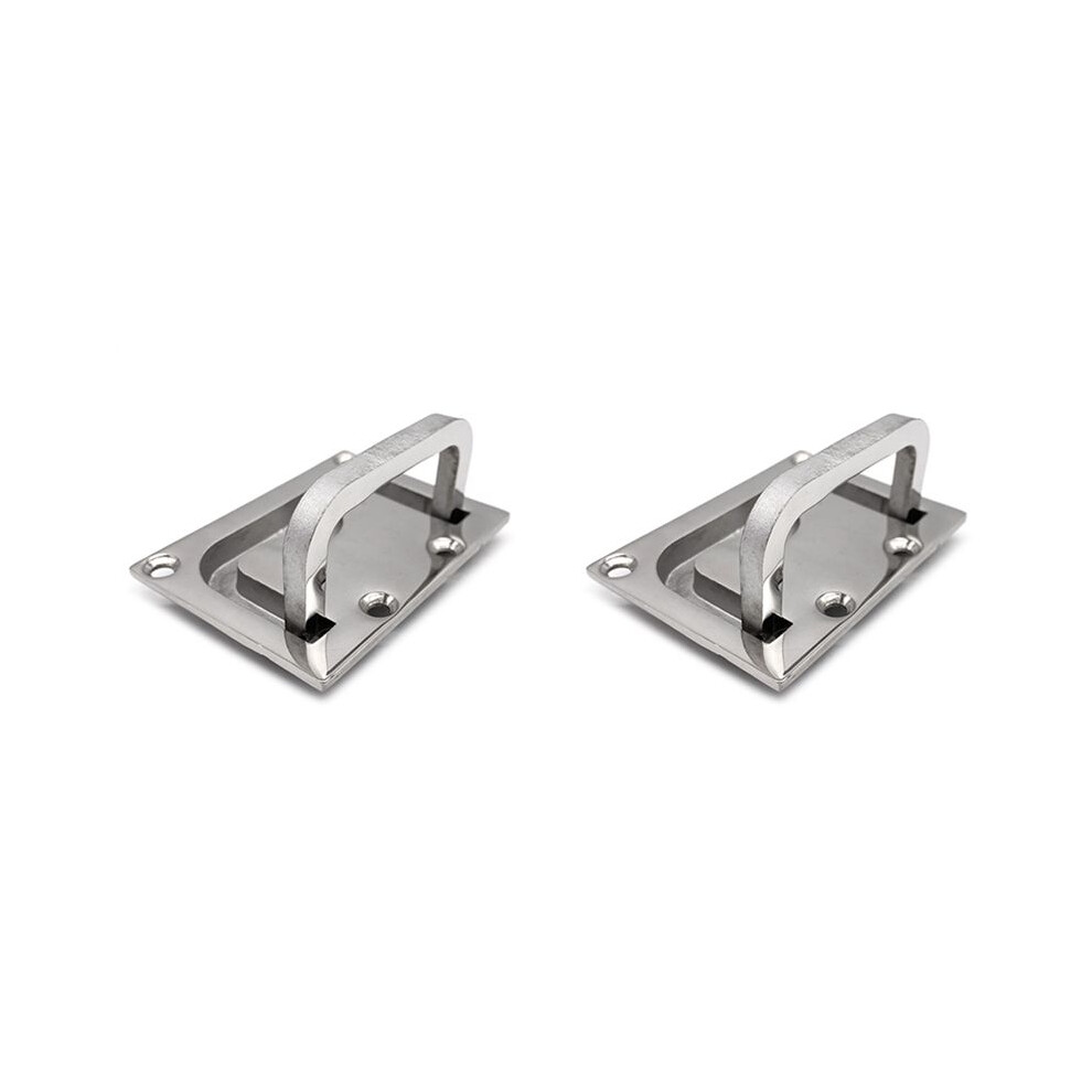 2X Stainless Steel 316 Flush Lift Ring Hatch Pull Handle Locker Cabinet Boat Marine Hardware 4714158460666