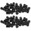 M2.5X0.45mm Zinc Plated Nylon Insert Hex Lock Nuts Black 100Pcs 1