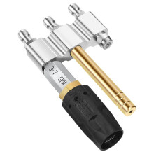 3in1 Adjustable Downstream Soft Wash Nozzle, Long Reach Soap Nozzle Soft Wash Shooters Tip 1/4 Inch Quick Connet