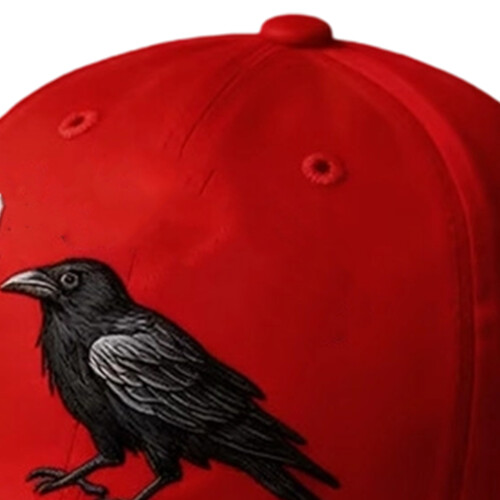 Gothic Crow Embroidered Baseball Cap Adjustable Strap Sun-Black 1