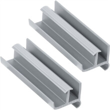 Untere Führung für Duschschiebetüren - 1-3/8 Zoll Breit X 3 Zoll Lang, Einfach zu Installieren für Duschtüren Aus Glas (2er-Pack)