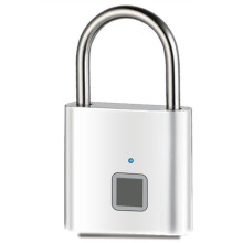 Serrure à Empreintes Digitales Serrure Électronique Serrure Électronique à Empreintes Digitales Cadenas Extérieur Étanche et Antirouille Argent