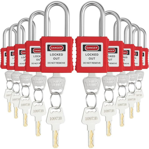 Lockout Tagout Locks Set,10 PCS Safety Lockout Padlocks,Lock Out Tag Out Safety Padlocks for Electrical Lockout Tag Out