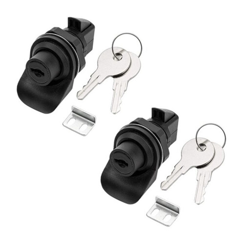 2Set Locking Push Button  for Marine Boat Radio Box, Tool Box, Electronic Box, Motorcycle Glove Box Lock. 1