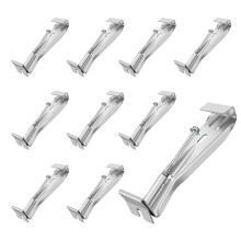 5 Inch 10-Delige Dakgoothangers, met Voorgeïnstalleerde Schroef, Aluminium Dakgootbeugels voor Het Repareren van Doorhangende Regengoten