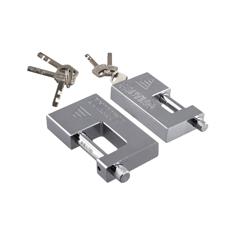 2Pcs Multifunctional Padlock Keyed Padlock Waterproof Antirust Anti-Theft Lock Pry Door Lock With 3 Keys 6031577630677