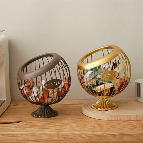 Espresso Capsule Holder Container Counter Coffee Pod Holder Snack Fruit Organizer Kitchen Accessories White 2